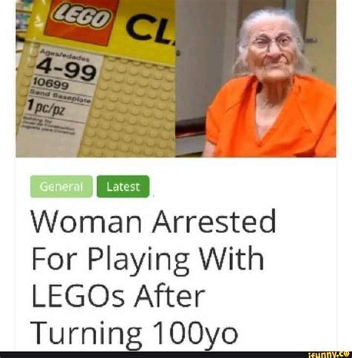 A Woman Got Arrested For Playing With Legos At 100, But Exactly Are The Charges?